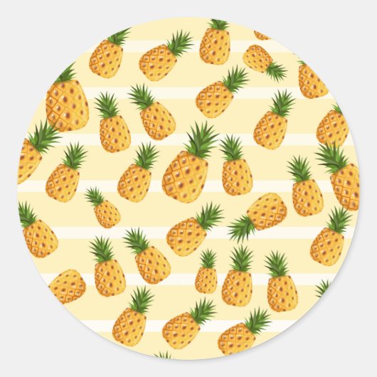 ananas ronde sticker (Voorkant)