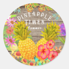 ananas ronde sticker