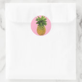 ananas ronde sticker (Tas)