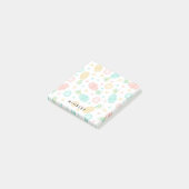 Ananas Roze en Gele Aangepaste Naam Post-it® Notes (Schuin)