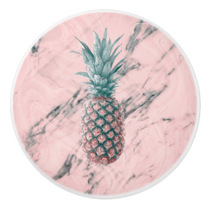 Ananas Roze Marmer Werveling Modern Meisjesachtig Keramische Knop