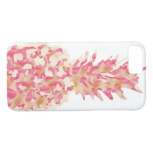Ananas - Roze Waterverf Case-Mate iPhone Case (Achterkant (Horizontaal))