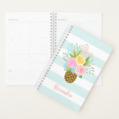 Ananas Rozen Bouquet Pink Turquoise Stripes Planner (Display)