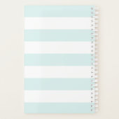 Ananas Rozen Bouquet Pink Turquoise Stripes Planner (Achterkant)