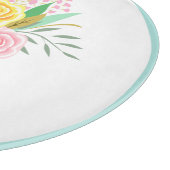 Ananas Rozen Bouquet Roze Geel Snijplank (Hoek)