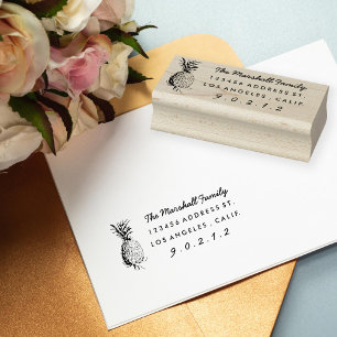  ananas Rubber Return Address Stamp SM Rubberstempel
