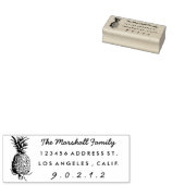  ananas Rubber Return Address Stamp SM Rubberstempel (Gestempeld)
