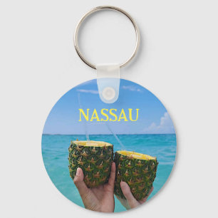 Ananas rum, jouw naam, Nassau, Bahama's Sleutelhanger