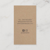 Ananas Rustic Kraft Visitekaartje (Achterkant)