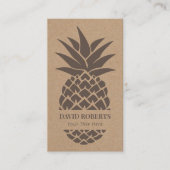 Ananas Rustic Kraft Visitekaartje (Voorkant)