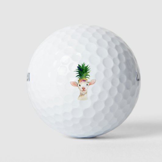 Ananas Schaap Lam Carnaval Golfballen (Voorkant)