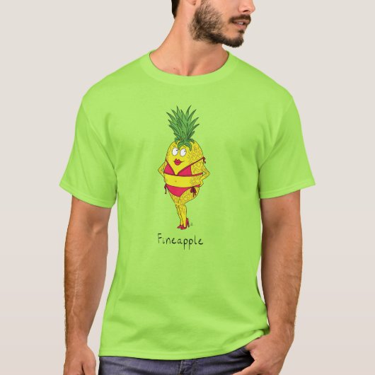 Ananas Schattige Meisje Bikini Funny T-shirt (Voorkant)