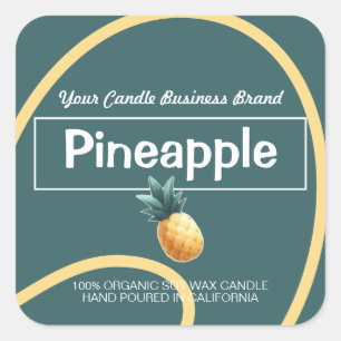 Ananas Schattigee Stijl Moderne Sojakaarsen Labels
