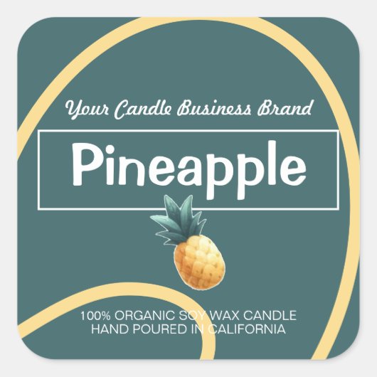 Ananas Schattigee Stijl Moderne Sojakaarsen Labels (Voorkant)
