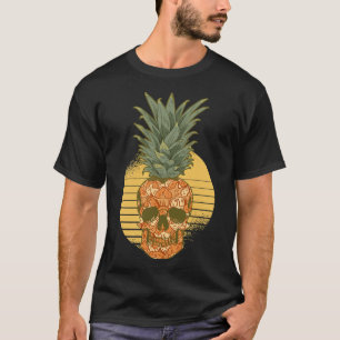 Ananas Schedel Grappig Aloha Stranden Hawaiian Pin T-shirt