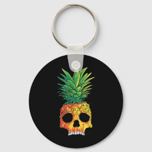 Ananas Schedel T Shirt Aloha Stranden Hawaiian Haw Sleutelhanger