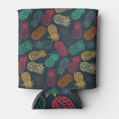  ananas schets: kleurrijk blikjeskoeler (Voorkant)