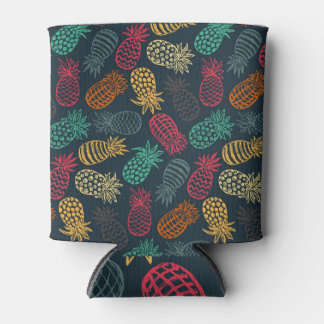  ananas schets: kleurrijk blikjeskoeler