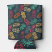  ananas schets: kleurrijk blikjeskoeler (Achterkant)