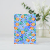 Ananas. Schilderen. Feest. Briefkaart (Staand voorkant)