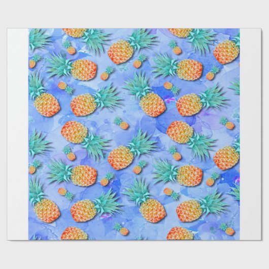 Ananas. Schilderen. Feest. Cadeaupapier (Vlak)
