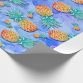Ananas. Schilderen. Feest. Cadeaupapier (Hoek)
