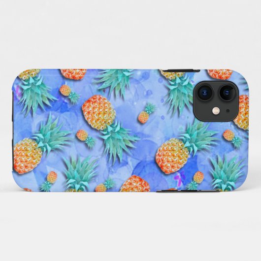Ananas. Schilderen. Feest. Case-Mate iPhone Case (Achterkant (horizontaal))