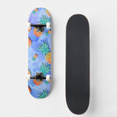 Ananas. Schilderen. Feest. Persoonlijk Skateboard (Voorkant)