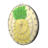 ananas schilderij kunst dartbord (Voorkant Rechts)
