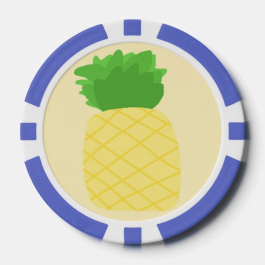 ananas schilderij kunst poker chips (Voorkant)