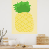 ananas schilderij kunst poster (Keuken)