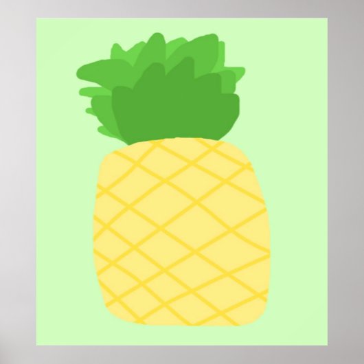 ananas schilderij kunst poster (Voorkant)