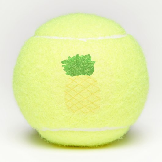 ananas schilderij kunst tennisballen (Voorkant)