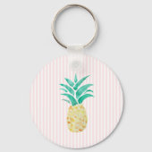 Ananas schilderij Luau Party Sleutelhanger (Voorkant)