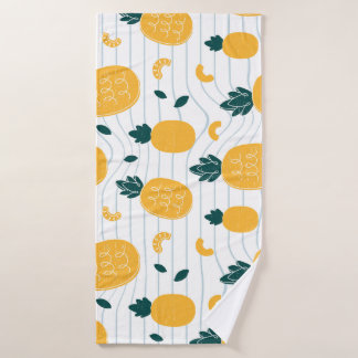 Ananas schoonheid: Hand getrokken patroon Badhanddoek