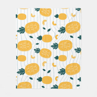 Ananas schoonheid: Hand getrokken patroon Fleece Deken