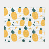 Ananas schoonheid: Hand getrokken patroon Fleece Deken (Voorkant (Horizontaal))