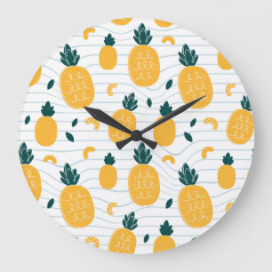 Ananas schoonheid: Hand getrokken patroon Grote Klok