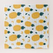 Ananas schoonheid: Hand getrokken patroon Legpuzzel (Horizontaal)