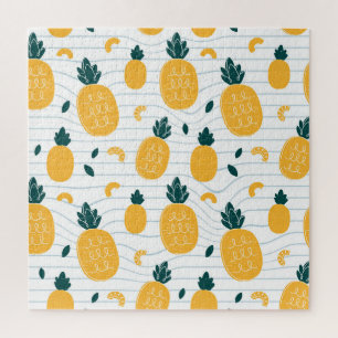 Ananas schoonheid: Hand getrokken patroon Legpuzzel