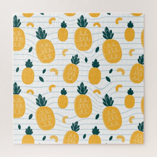 Ananas schoonheid: Hand getrokken patroon Legpuzzel (Verticaal)