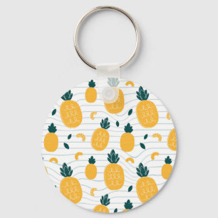Ananas schoonheid: Hand getrokken patroon Sleutelhanger
