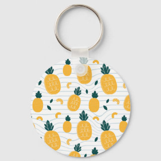 Ananas schoonheid: Hand getrokken patroon Sleutelhanger