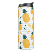 Ananas schoonheid: Hand getrokken patroon Thermosbeker (Gedraaid links)