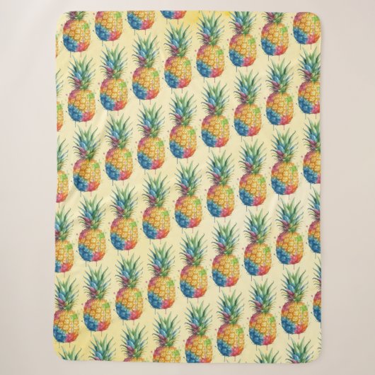 Ananas Sherpa Deken (Voorkant)