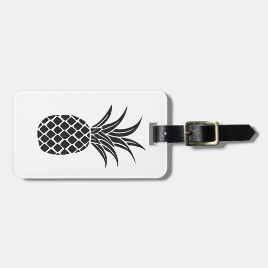 Ananas Silhouette Bagagelabel (Voorkant horizontaal)