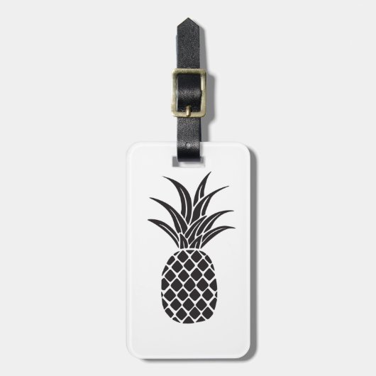 Ananas Silhouette Bagagelabel (Voorkant verticaal)