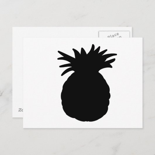 Ananas Silhouette Briefkaart (Voorkant / Achterkant)