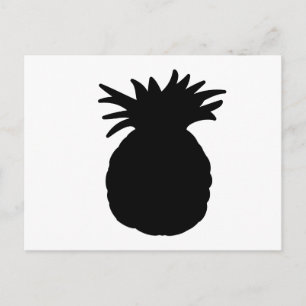 Ananas Silhouette Briefkaart