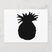 Ananas Silhouette Briefkaart (Voorkant)